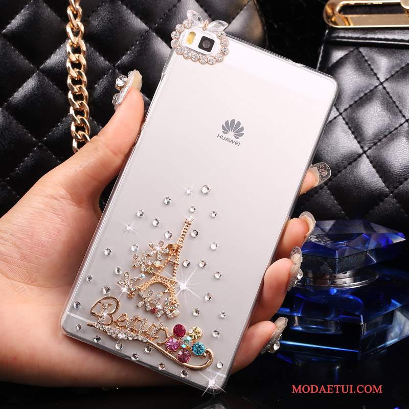 Futerał Huawei P8 Lite Rhinestone Złoto Trudno, Etui Huawei P8 Lite Ochraniacz Młodzieżna Telefon