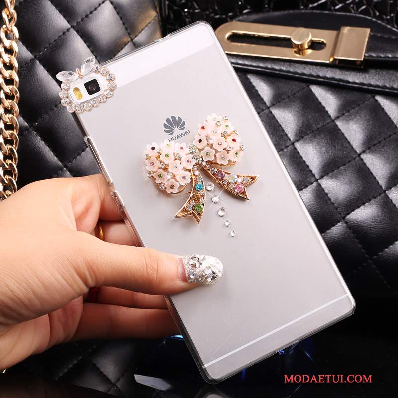 Futerał Huawei P8 Lite Rhinestone Złoto Trudno, Etui Huawei P8 Lite Ochraniacz Młodzieżna Telefon