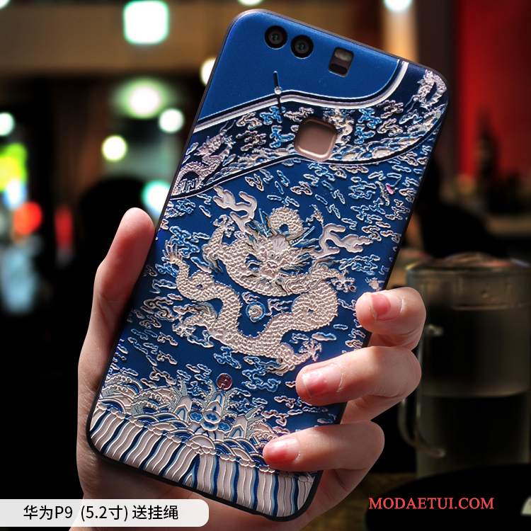 Futerał Huawei P9 Plus Kreatywne Na Telefon Niebieski, Etui Huawei P9 Plus Silikonowe Tendencja Zakochani