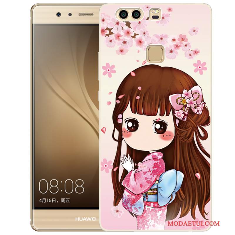 Futerał Huawei P9 Plus Kreskówka Różowena Telefon, Etui Huawei P9 Plus Miękki