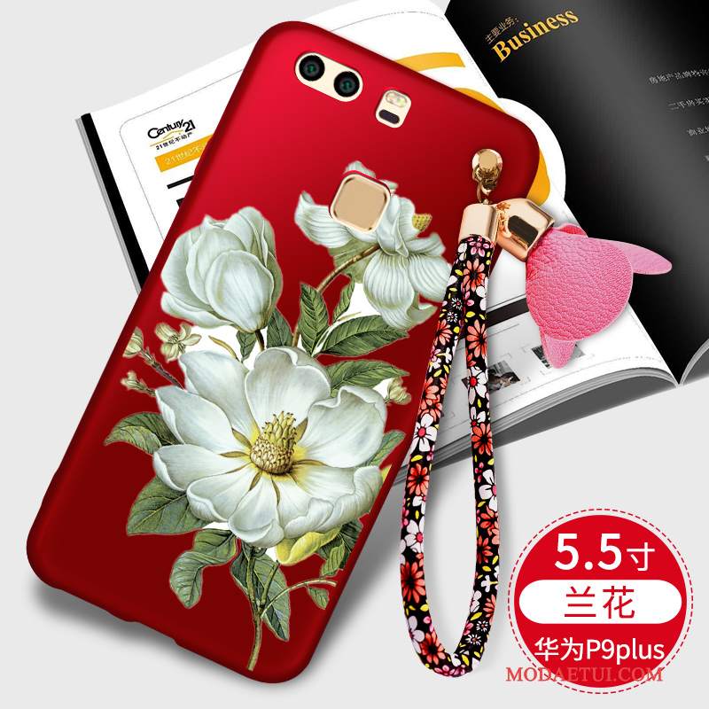 Futerał Huawei P9 Plus Miękki Osobowość Czerwony, Etui Huawei P9 Plus Kreatywne Modna Markana Telefon