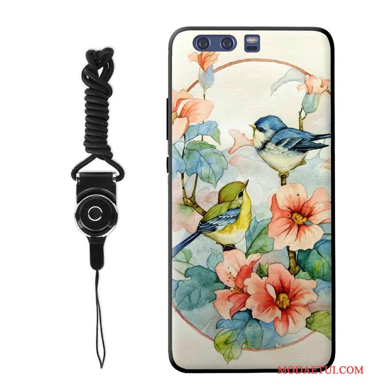 Futerał Huawei P9 Plus Vintage Kwiatyna Telefon, Etui Huawei P9 Plus Ochraniacz Osobowość Czarny