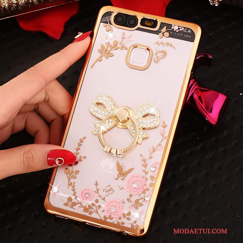 Futerał Huawei P9 Silikonowe Niebieski, Etui Huawei P9 Rhinestone