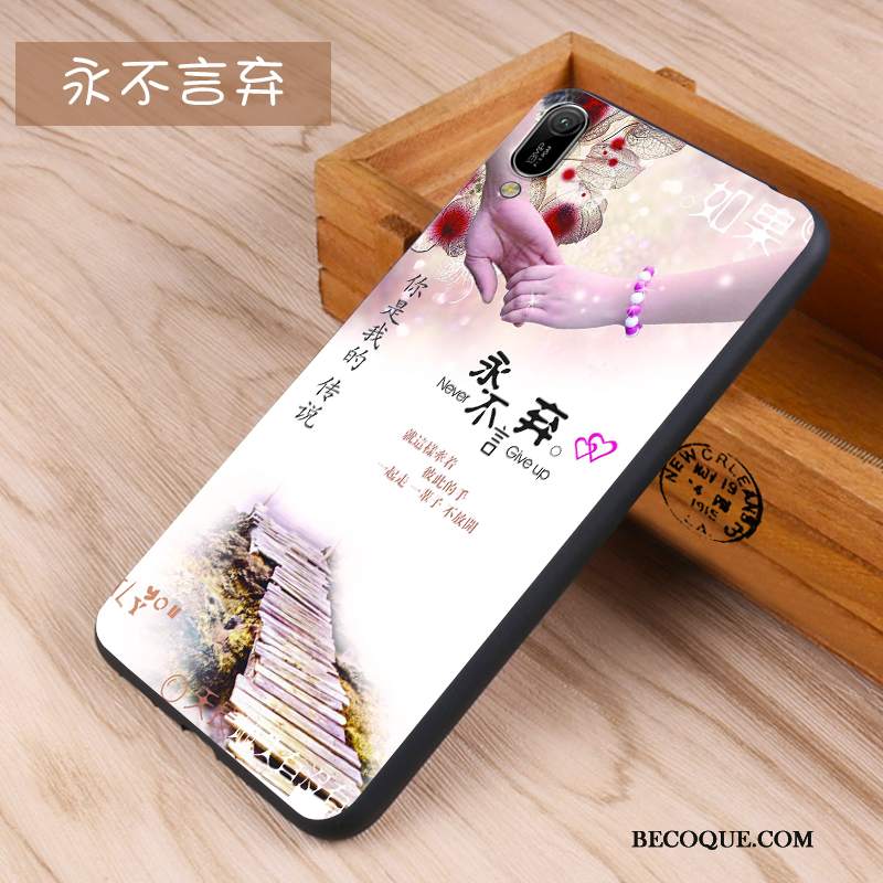 Futerał Huawei Y6 2019 Kreatywne Niebieskina Telefon, Etui Huawei Y6 2019 Miękki Modna Marka Czerwony Netto