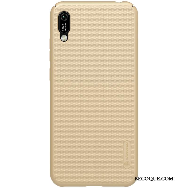 Futerał Huawei Y6 2019 Ochraniacz Anti-fall Nubuku, Etui Huawei Y6 2019 Złotona Telefon