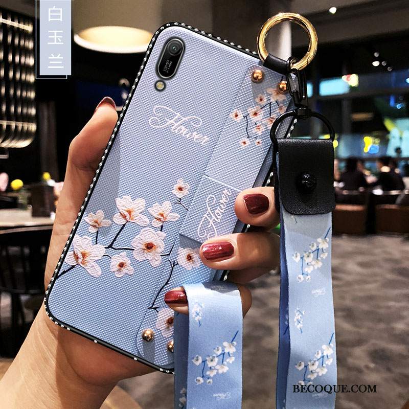 Futerał Huawei Y6 2019 Torby Tendencja Pu, Etui Huawei Y6 2019 Silikonowe Na Telefon Biały