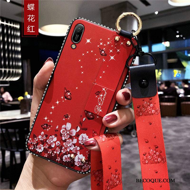 Futerał Huawei Y6 2019 Torby Tendencja Pu, Etui Huawei Y6 2019 Silikonowe Na Telefon Biały