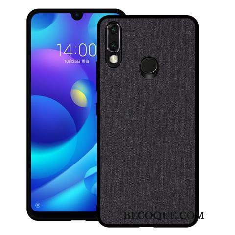 Futerał Huawei Y7 2019 Miękki Wzór Płótno, Etui Huawei Y7 2019 Ochraniacz Anti-fall Szary