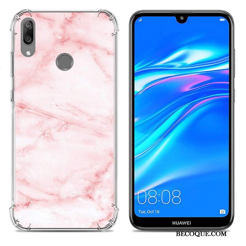 Futerał Huawei Y7 2019 Silikonowe Balon Purpurowy, Etui Huawei Y7 2019 Miękki Anti-fall Tendencja