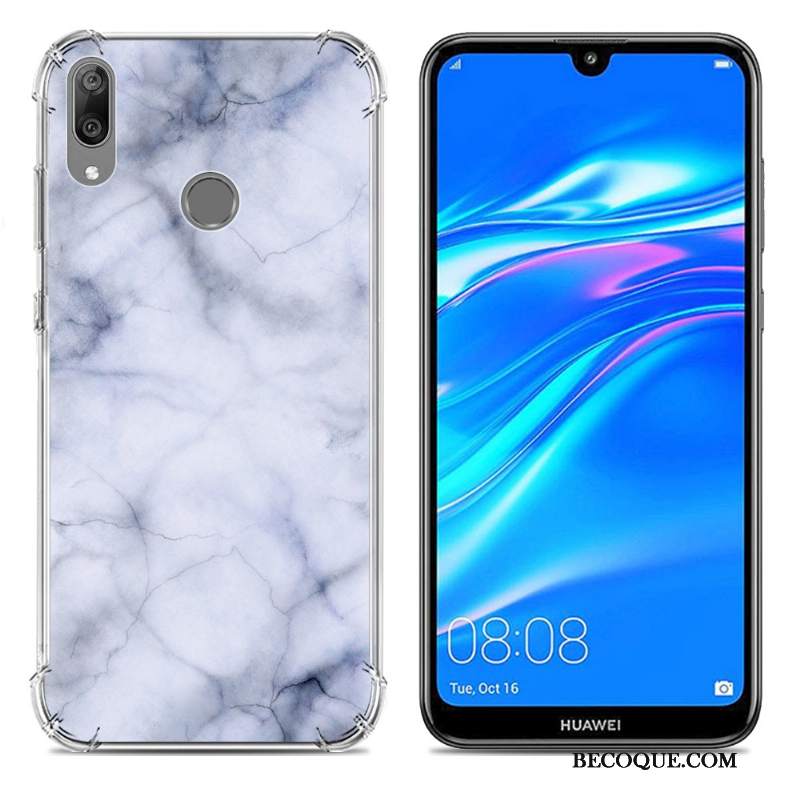 Futerał Huawei Y7 2019 Silikonowe Balon Purpurowy, Etui Huawei Y7 2019 Miękki Anti-fall Tendencja