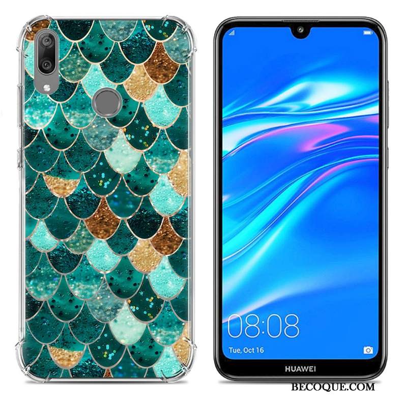 Futerał Huawei Y7 2019 Silikonowe Balon Purpurowy, Etui Huawei Y7 2019 Miękki Anti-fall Tendencja