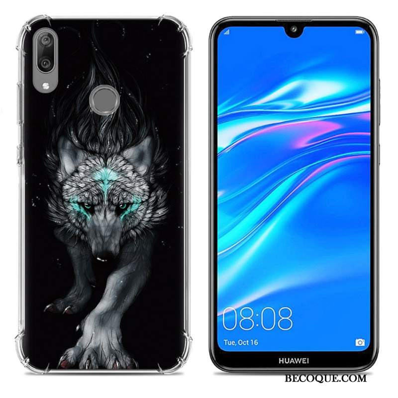 Futerał Huawei Y7 2019 Silikonowe Balon Purpurowy, Etui Huawei Y7 2019 Miękki Anti-fall Tendencja