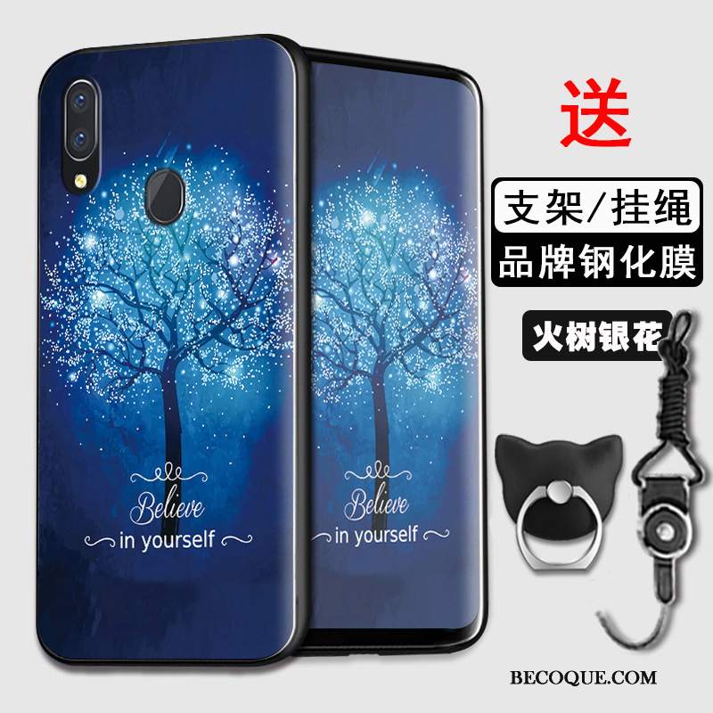 Futerał Huawei Y7 2019 Torby Na Telefon Zakochani, Etui Huawei Y7 2019 Silikonowe Niebieski Dostosowane