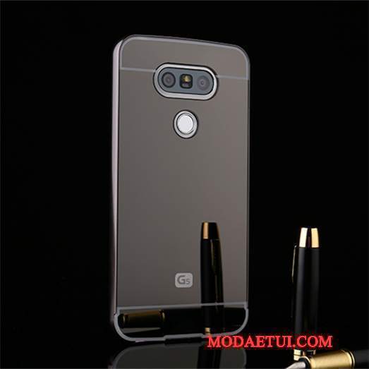 Futerał Lg G5 Torby Różowe Złoto Anti-fall, Etui Lg G5 Ochraniacz Lustro Srebro