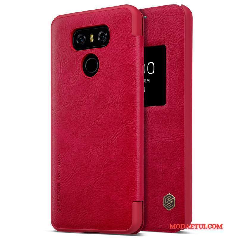 Futerał Lg G6 Skóra Spoczynek Cienka, Etui Lg G6 Pokrowce Złoto Żółty