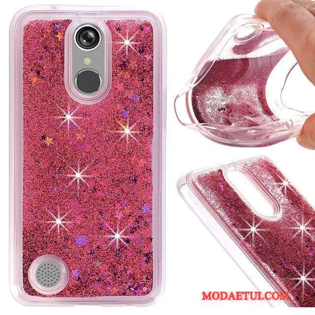 Futerał Lg K8 2017 Miękki Quicksand Anti-fall, Etui Lg K8 2017 Silikonowe Czerwony Liquid