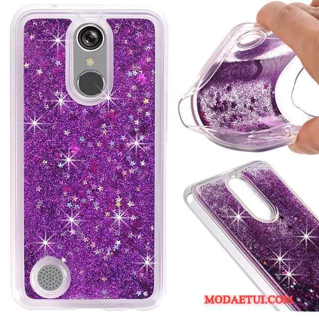 Futerał Lg K8 2017 Miękki Quicksand Anti-fall, Etui Lg K8 2017 Silikonowe Czerwony Liquid