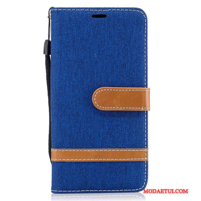 Futerał Lg K8 Pokrowce Purpurowy Denim, Etui Lg K8 Portfel