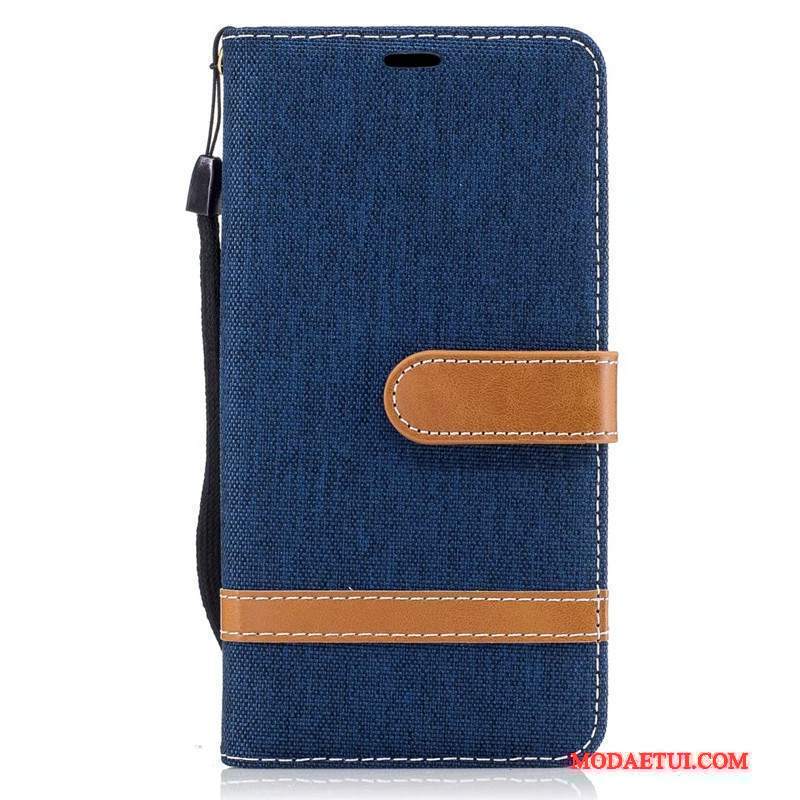 Futerał Lg K8 Pokrowce Purpurowy Denim, Etui Lg K8 Portfel