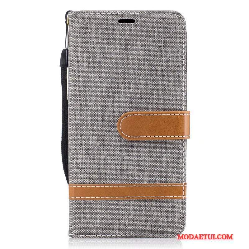 Futerał Lg K8 Pokrowce Purpurowy Denim, Etui Lg K8 Portfel