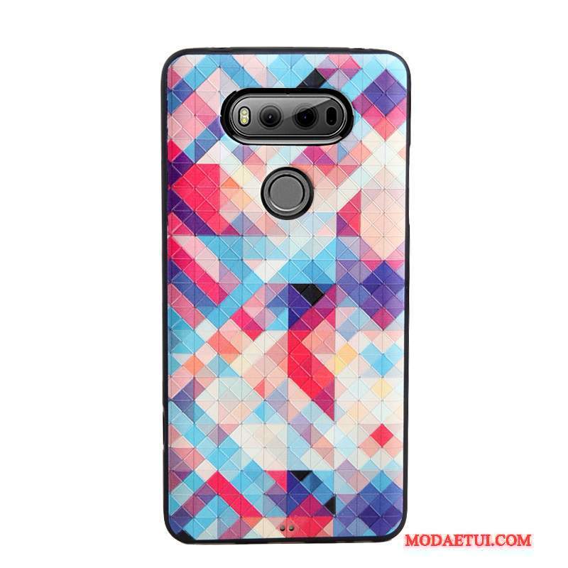 Futerał Lg V20 Relief Anti-fallna Telefon, Etui Lg V20 Silikonowe Wiszące Ozdoby Czarny