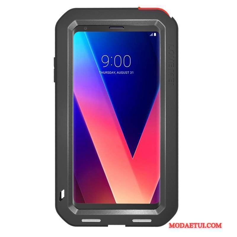 Futerał Lg V30 Metal Anti-fall Europa, Etui Lg V30 Torby Pancerz Trudno