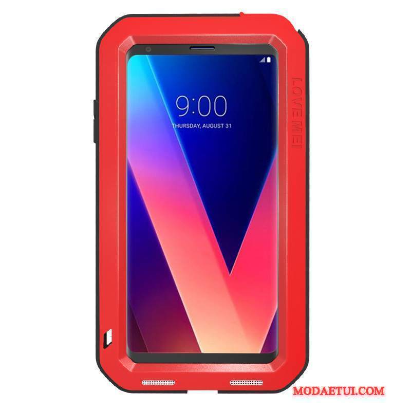 Futerał Lg V30 Metal Anti-fall Europa, Etui Lg V30 Torby Pancerz Trudno