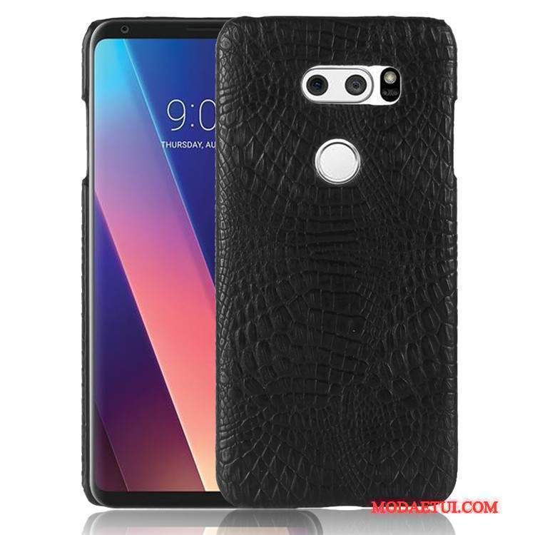 Futerał Lg V30 Skóra Trudno Anti-fall, Etui Lg V30 Ochraniacz Proszek Krokodyl