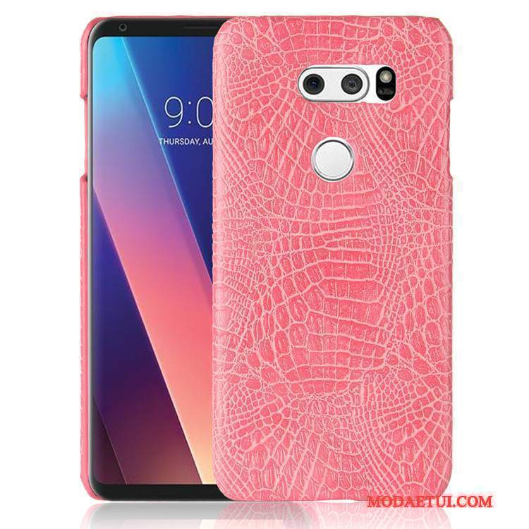 Futerał Lg V30 Skóra Trudno Anti-fall, Etui Lg V30 Ochraniacz Proszek Krokodyl