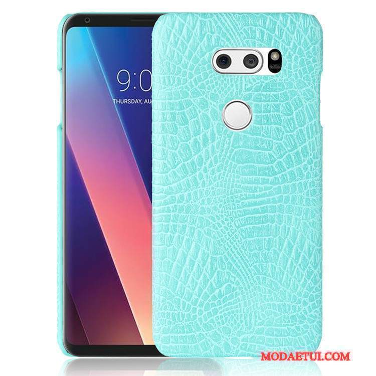 Futerał Lg V30 Skóra Trudno Anti-fall, Etui Lg V30 Ochraniacz Proszek Krokodyl