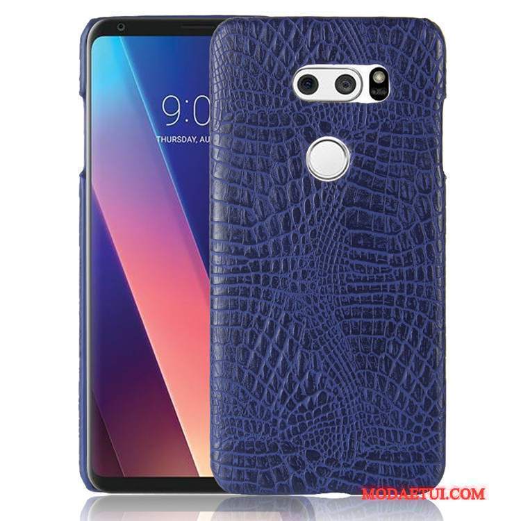 Futerał Lg V30 Skóra Trudno Anti-fall, Etui Lg V30 Ochraniacz Proszek Krokodyl