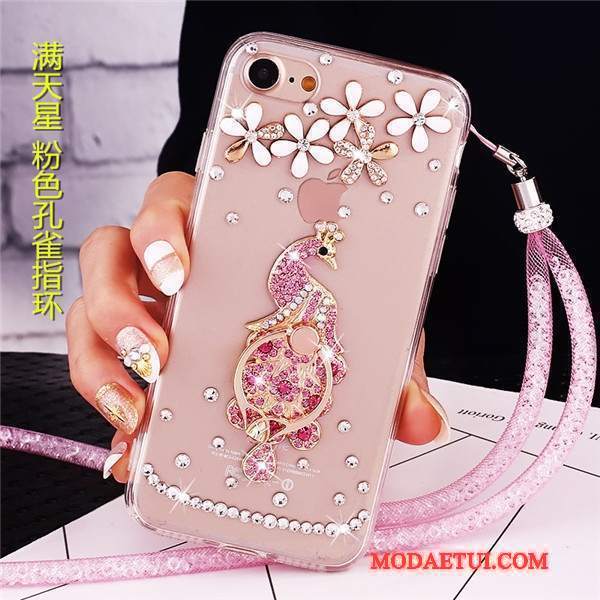 Futerał Lg V30s Tinq Rhinestone Anti-fall Niebieski, Etui Lg V30s Tinq Ochraniacz Wiszące Ozdoby Ring