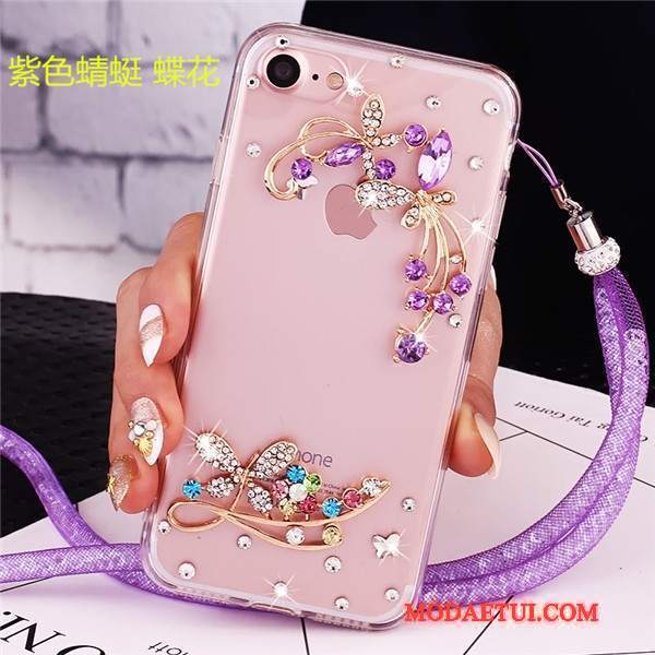 Futerał Lg V30s Tinq Rhinestone Anti-fall Niebieski, Etui Lg V30s Tinq Ochraniacz Wiszące Ozdoby Ring