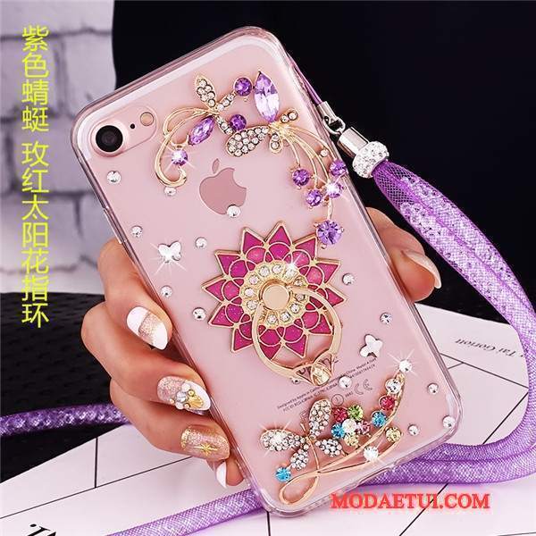 Futerał Lg V30s Tinq Rhinestone Anti-fall Niebieski, Etui Lg V30s Tinq Ochraniacz Wiszące Ozdoby Ring