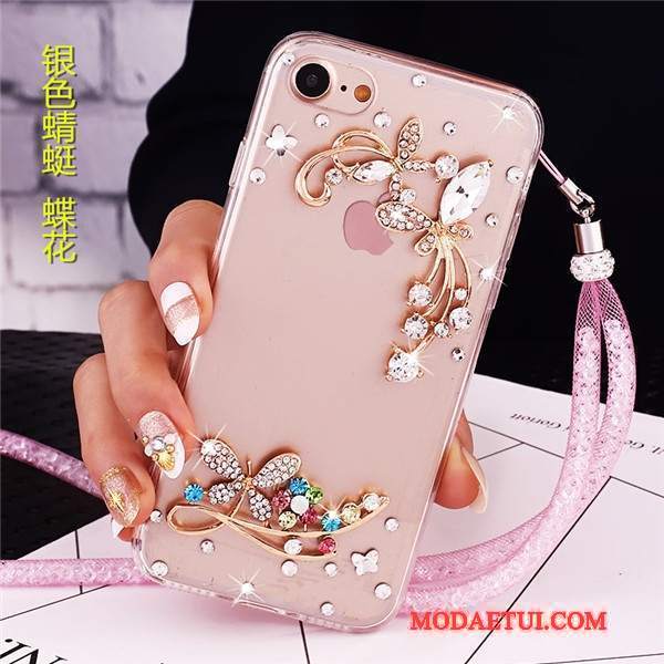 Futerał Lg V30s Tinq Rhinestone Anti-fall Niebieski, Etui Lg V30s Tinq Ochraniacz Wiszące Ozdoby Ring