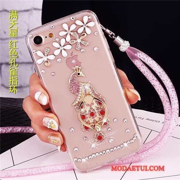 Futerał Lg V30s Tinq Rhinestone Anti-fall Niebieski, Etui Lg V30s Tinq Ochraniacz Wiszące Ozdoby Ring