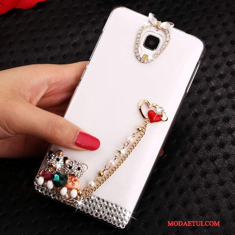 Futerał Mi 4 Rhinestone Mały Tendencja, Etui Mi 4 Kreskówka Przezroczysty Biały