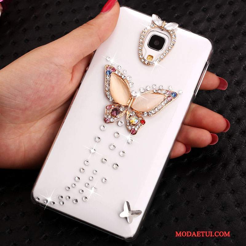 Futerał Mi 4 Rhinestone Mały Tendencja, Etui Mi 4 Kreskówka Przezroczysty Biały