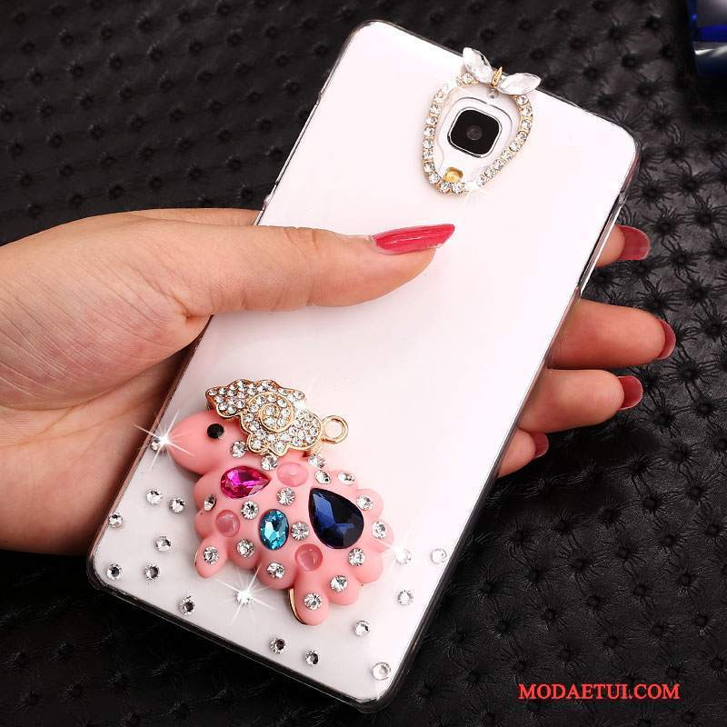 Futerał Mi 4 Rhinestone Mały Tendencja, Etui Mi 4 Kreskówka Przezroczysty Biały