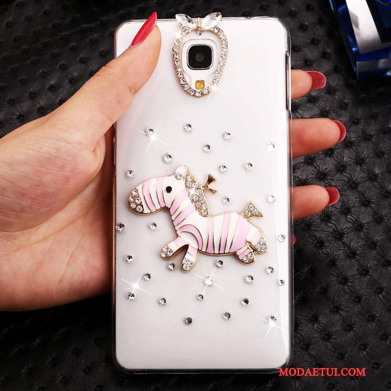 Futerał Mi 4 Rhinestone Mały Tendencja, Etui Mi 4 Kreskówka Przezroczysty Biały