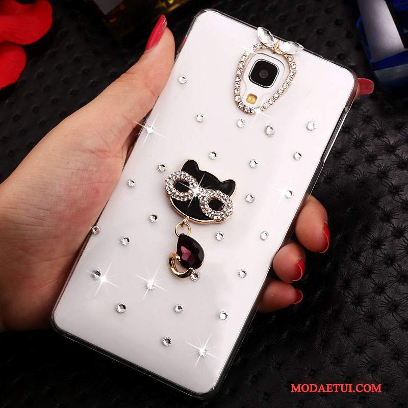 Futerał Mi 4 Rhinestone Mały Tendencja, Etui Mi 4 Kreskówka Przezroczysty Biały