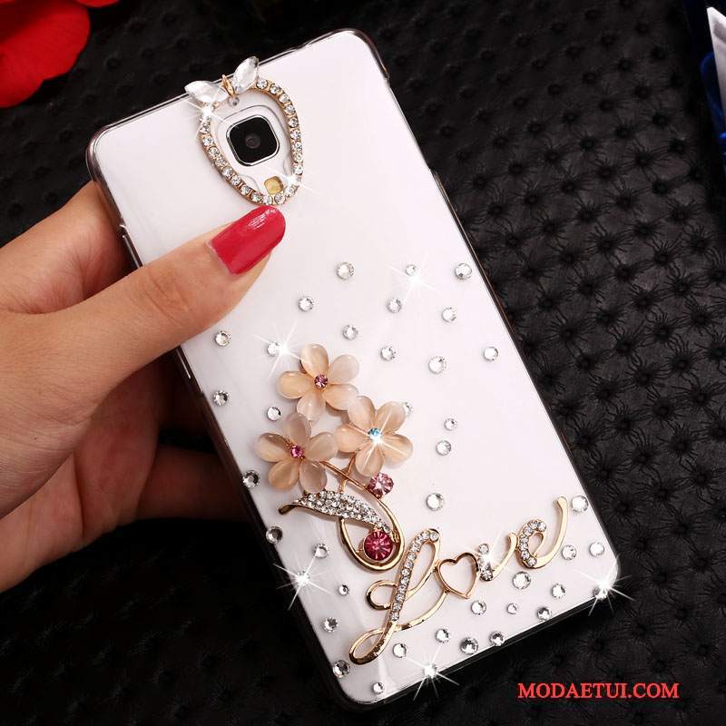 Futerał Mi 4 Rhinestone Mały Tendencja, Etui Mi 4 Kreskówka Przezroczysty Biały