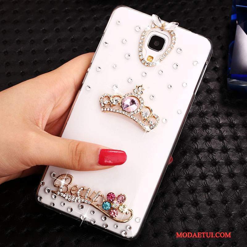 Futerał Mi 4 Rhinestone Mały Tendencja, Etui Mi 4 Kreskówka Przezroczysty Biały