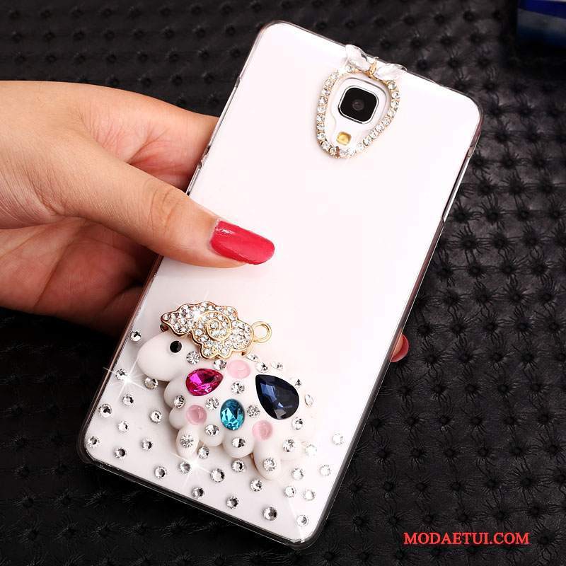 Futerał Mi 4 Rhinestone Mały Tendencja, Etui Mi 4 Kreskówka Przezroczysty Biały