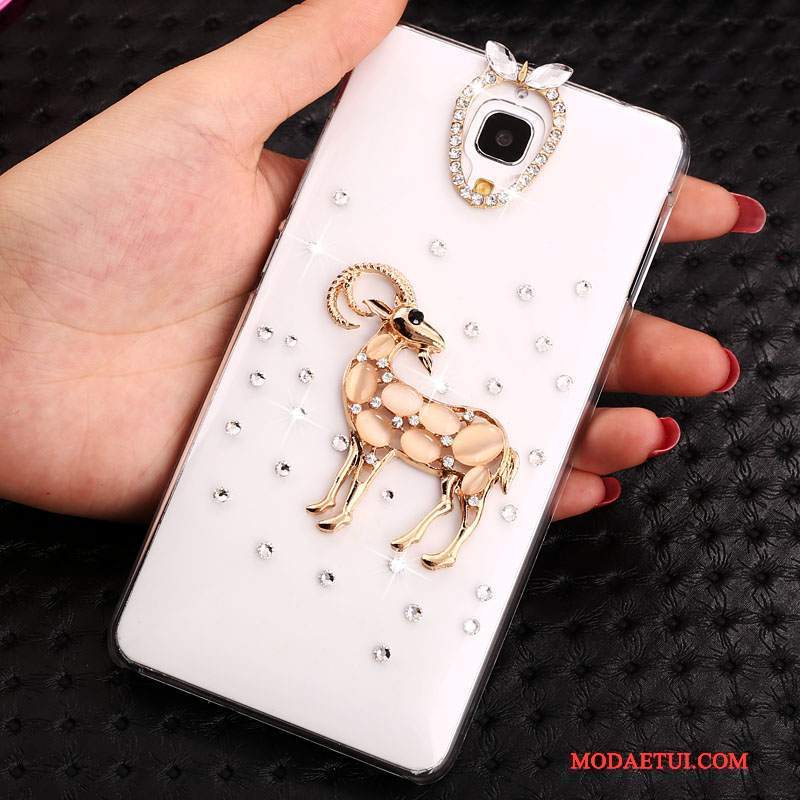 Futerał Mi 4 Rhinestone Mały Tendencja, Etui Mi 4 Kreskówka Przezroczysty Biały