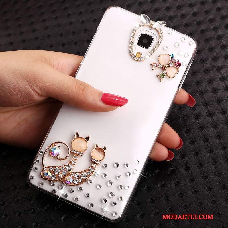 Futerał Mi 4 Rhinestone Mały Tendencja, Etui Mi 4 Kreskówka Przezroczysty Biały