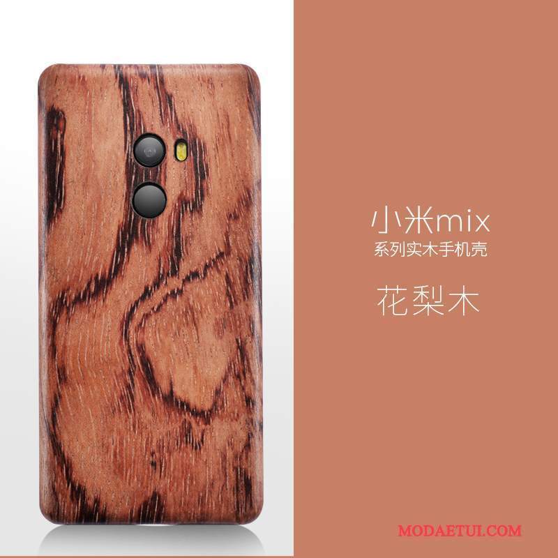 Futerał Mi Mix 2 Drewniany Małyna Telefon, Etui Mi Mix 2 Torby Cienkie Drewno