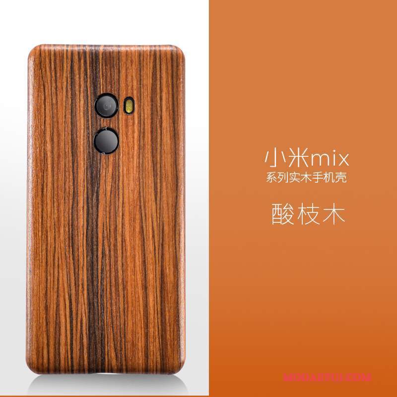 Futerał Mi Mix 2 Drewniany Małyna Telefon, Etui Mi Mix 2 Torby Cienkie Drewno