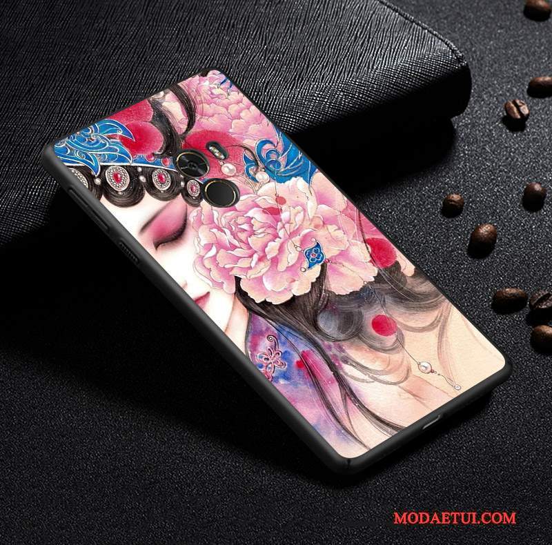 Futerał Mi Mix 2 Kreatywne Chiński Styl Trójwymiarowy, Etui Mi Mix 2 Relief Anti-fallna Telefon