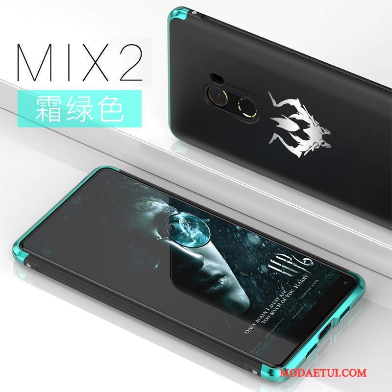 Futerał Mi Mix 2 Metal Mały Czerwony, Etui Mi Mix 2 Ochraniacz Anti-fall Trudno